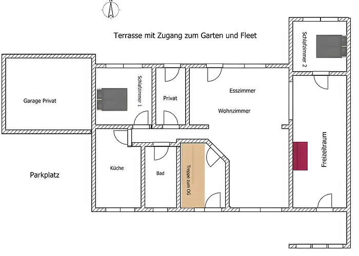 Lejlighed 5 Sterne Freiraum 130qm Friedrichskoog